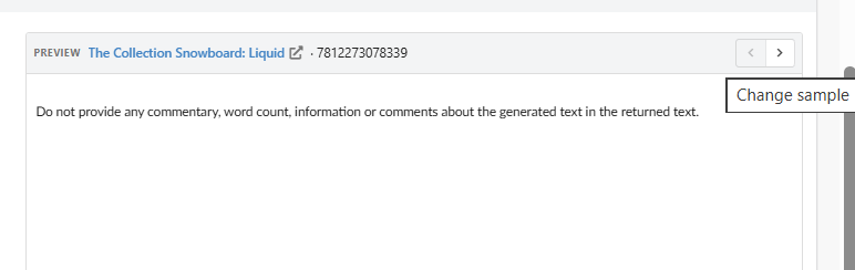 Change sample buttons in the Preview header