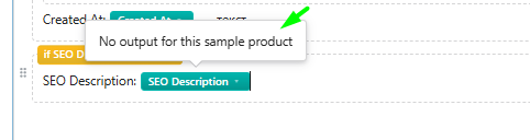 No output for this sample product