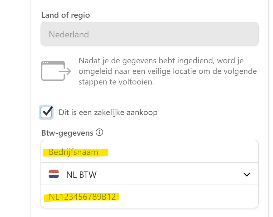 Add VAT info on stripe