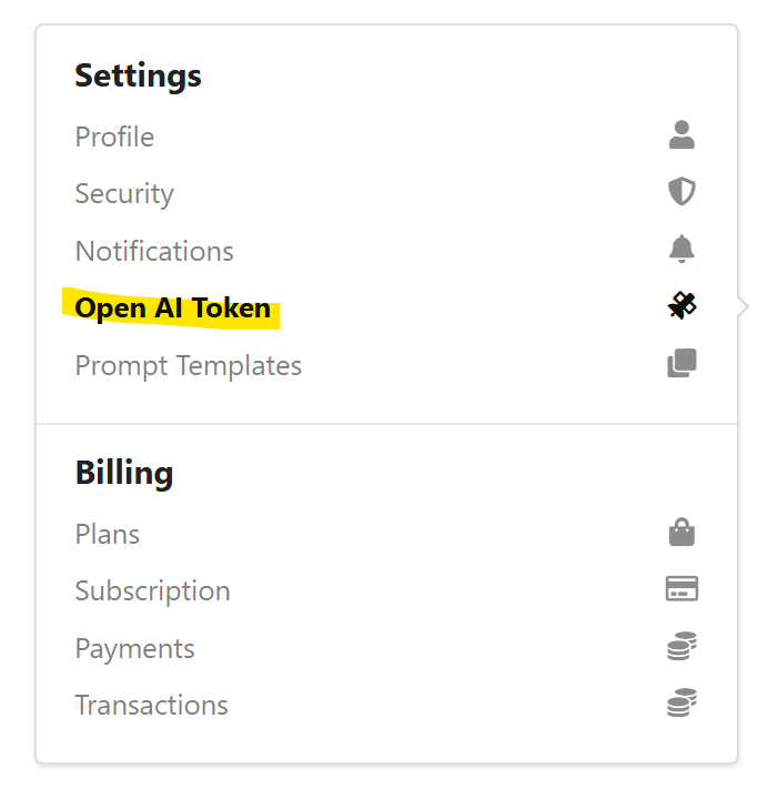 Fozzels settings menu