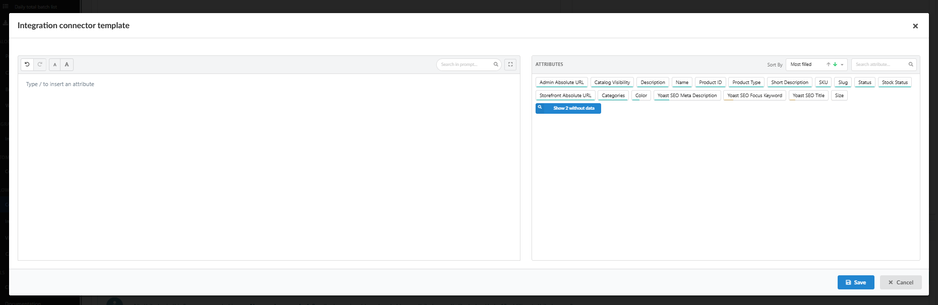 Integration connector template