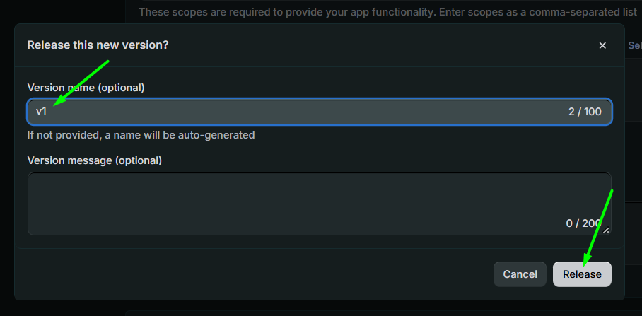 Pop-up Release this new version