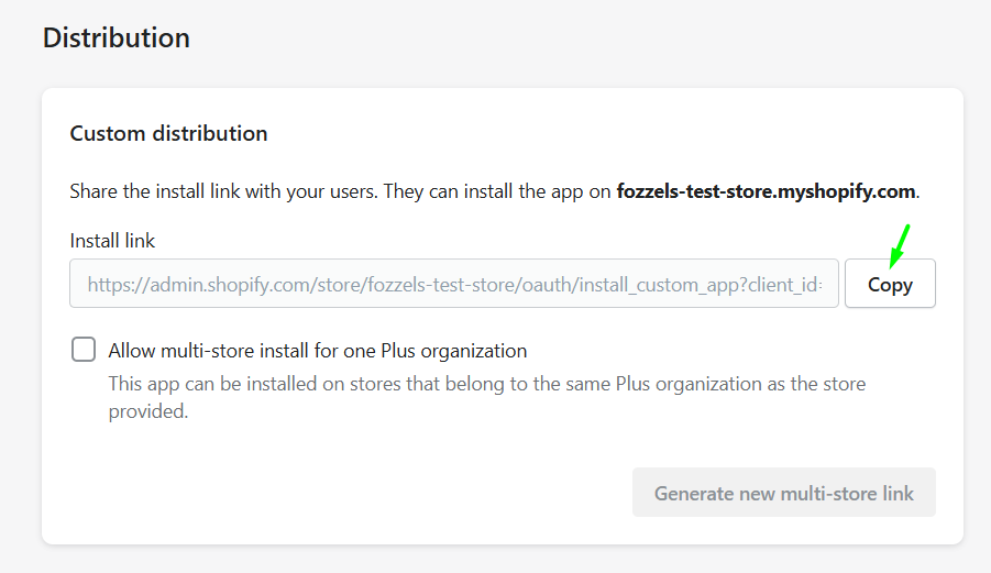 Install link con Copy