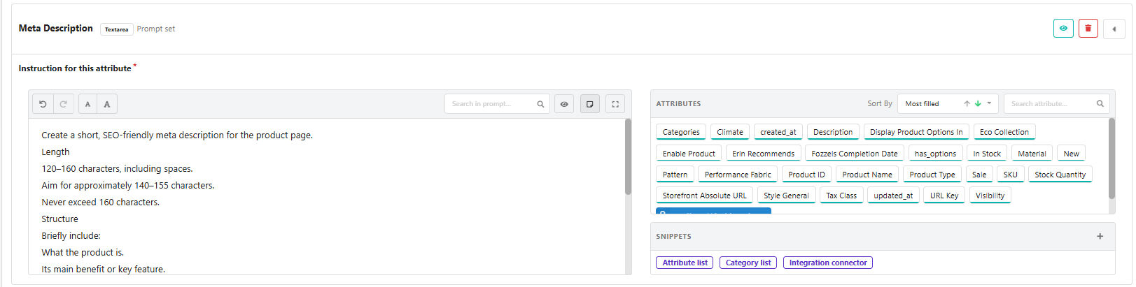 Instructie voor Meta Description