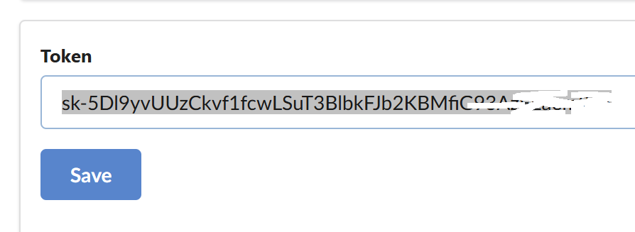 Fozzels OpenAI API Token field